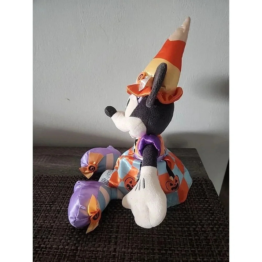 Disney Minnie Mouse Halloween Candy Corn Witch Hat Soft Plush 15” 2020 Pumpkin - Picture 2 of 9